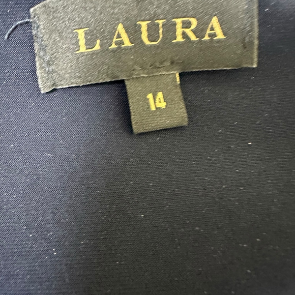 350 - Women's Laura Navy Blue Dress - Picture 13 of 13